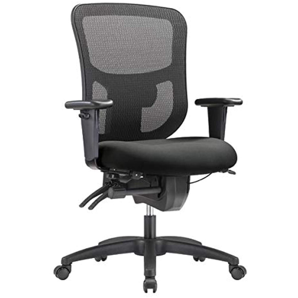 WorkPro 9500XL Big and Tall Fabric/Mesh Mid-Back Multifunction Chair, Gray/Black